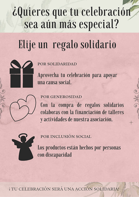 Regalos solidarios de la Asociación Raitana para celebraciones especiales